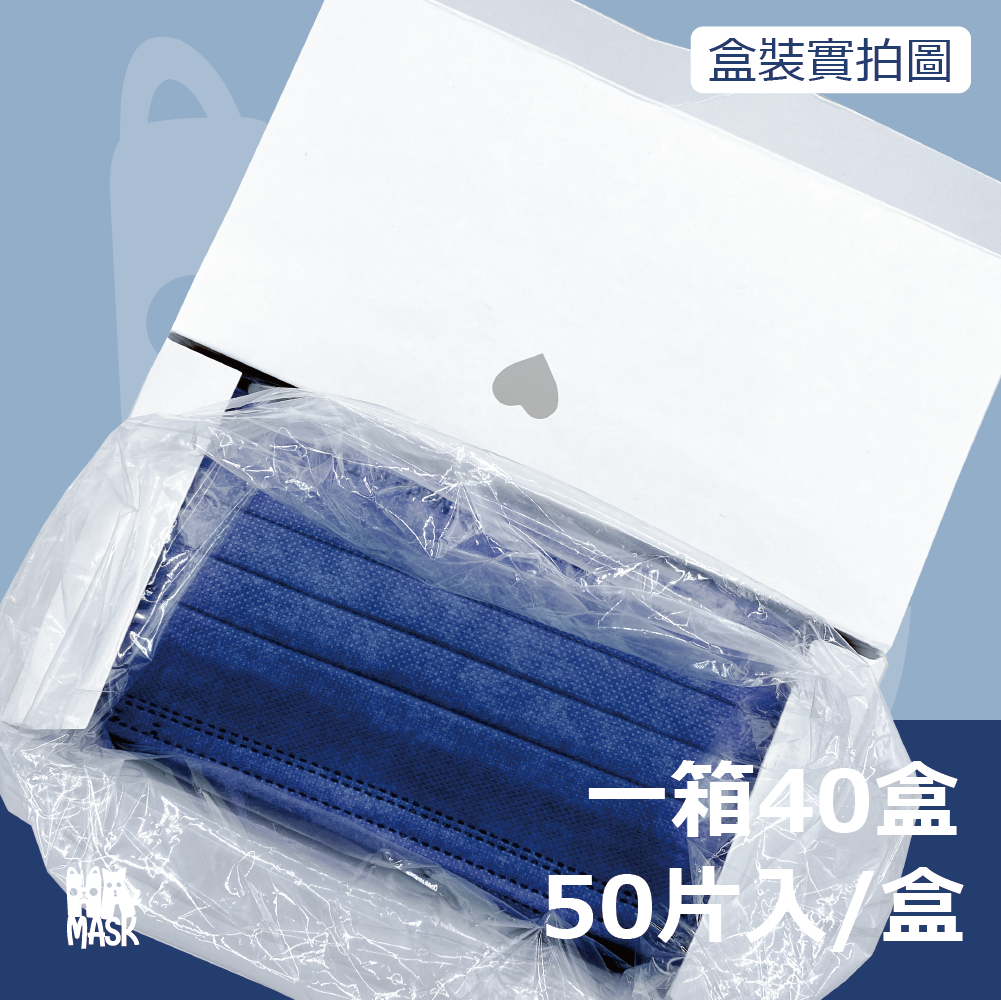 ✨免運✨ 藍莓冰沙 | 平面口罩(50入) | 一箱40盒(2000片)